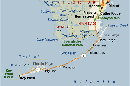 map of florida keys islands. The Keys and South are know for Barracuda, Blackfin Tuna, Bonefish, Cobia, 
